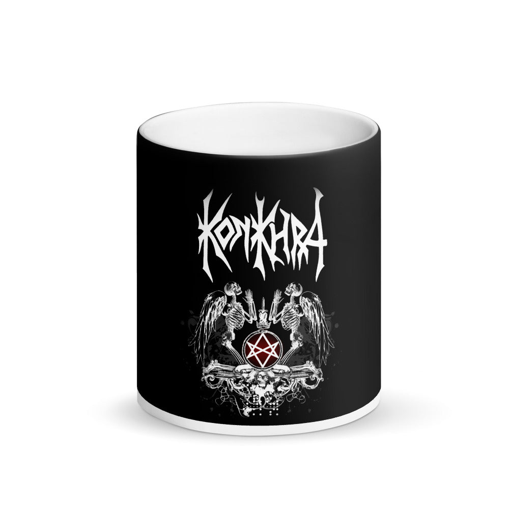 KONKHRA - COFFEE IS SACRED (Matte Black Magic Coffee Mug)