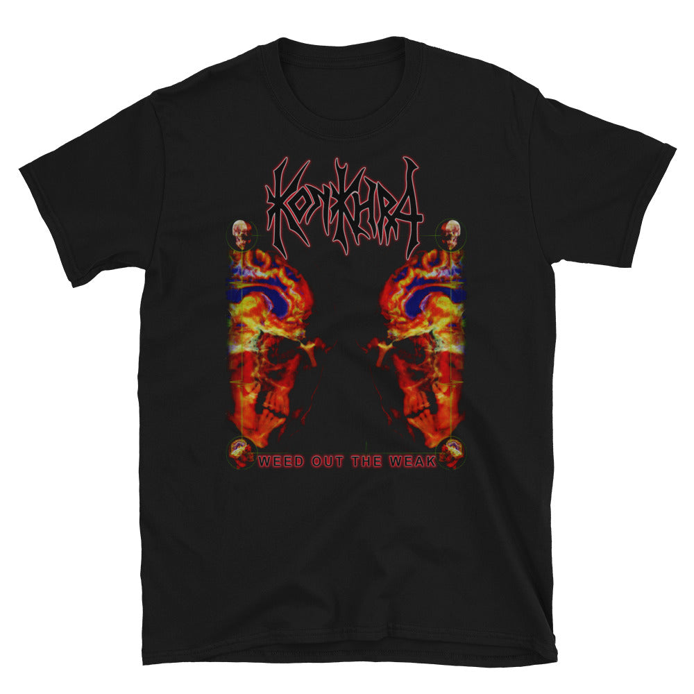 KONKHRA - WEED OUT THE WEAK (Black/Front and Back Print/Short-Sleeve Unisex T-Shirt)